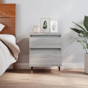 Mesita de noche madera de ingeniería gris Sonoma 40x35x50 cm de , Mesitas de noche - Ref: Foro24-830664, Precio: 43,94 €, Des...