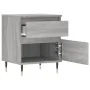 Bedside table made of gray Sonoma engineered wood, measuring 40x35x50 cm. by , Nightstands - Ref: Foro24-830664, Price: 43,94...