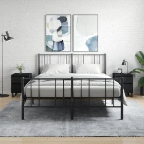 Mesitas de noche 2 uds madera de ingeniería negro 40x35x50 cm de , Mesitas de noche - Ref: Foro24-830687, Precio: 99,73 €, De...