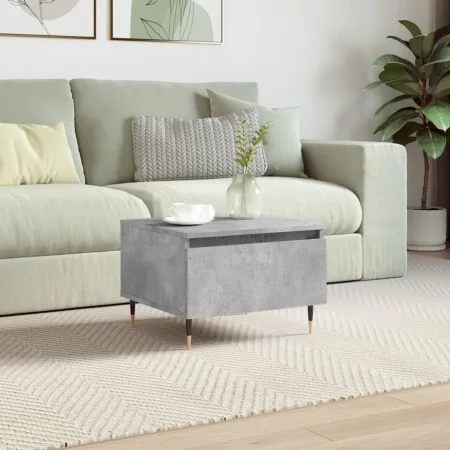 Mesa de centro madera de ingeniería gris hormigón 50x46x35 cm de , Mesas de centro - Ref: Foro24-830852, Precio: 45,19 €, Des...