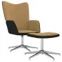 Silla de relax con taburete terciopelo y PVC marrón de , Sillones - Ref: Foro24-327872, Precio: 103,78 €, Descuento: %
