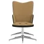 Silla de relax con taburete terciopelo y PVC marrón de , Sillones - Ref: Foro24-327872, Precio: 103,78 €, Descuento: %