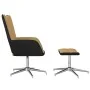 Silla de relax con taburete terciopelo y PVC marrón de , Sillones - Ref: Foro24-327872, Precio: 103,78 €, Descuento: %