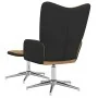 Silla de relax con taburete terciopelo y PVC marrón de , Sillones - Ref: Foro24-327872, Precio: 103,78 €, Descuento: %
