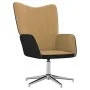 Silla de relax con taburete terciopelo y PVC marrón de , Sillones - Ref: Foro24-327872, Precio: 103,78 €, Descuento: %