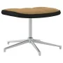 Silla de relax con taburete terciopelo y PVC marrón de , Sillones - Ref: Foro24-327872, Precio: 103,78 €, Descuento: %