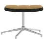 Silla de relax con taburete terciopelo y PVC marrón de , Sillones - Ref: Foro24-327872, Precio: 103,78 €, Descuento: %