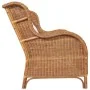 Light brown 2-seater sofa made of natural rattan and linen by , Sofas - Ref: Foro24-325468, Price: 436,89 €, Discount: %