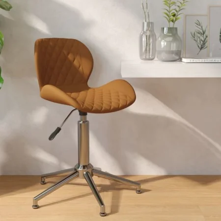 Drehbarer Esszimmerstuhl aus braunem Samt von , Essstühle - Ref: Foro24-334960, Preis: 89,09 €, Rabatt: %