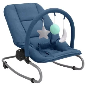 Hamaca mecedora para bebés de acero azul marino de , Mecedoras y sillas para bebés - Ref: Foro24-10250, Precio: 89,19 €, Desc...