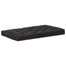 Cojín para palés algodón negro 120x80x10 cm de , Cojines para sillas y sofás - Ref: Foro24-48674, Precio: 58,72 €, Descuento: %