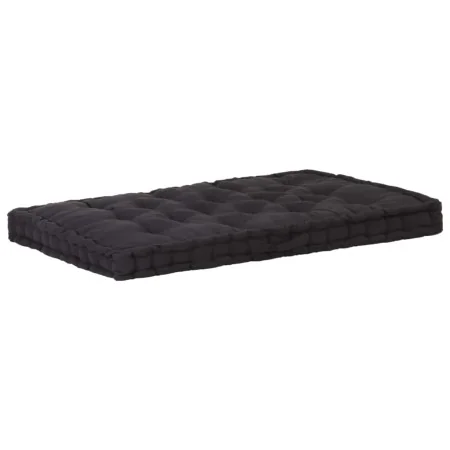 Cojín para palés algodón negro 120x80x10 cm de , Cojines para sillas y sofás - Ref: Foro24-48674, Precio: 58,72 €, Descuento: %