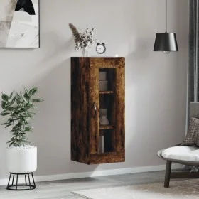 Armario de pared roble ahumado 34,5x34x90 cm de , Aparadores - Ref: Foro24-835007, Precio: 52,26 €, Descuento: %