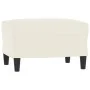Sillón con taburete terciopelo crema 60 cm de , Sofás - Ref: Foro24-3201105, Precio: 204,71 €, Descuento: %