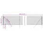 Cerca de alambre plateado 1x10 m de , Paneles de vallas - Ref: Foro24-154001, Precio: 62,73 €, Descuento: %