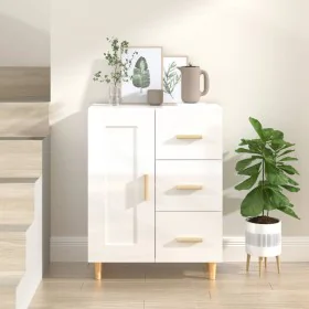 Glossy white plywood sideboard 69.5x34x90 cm by vidaXL, Sideboards - Ref: Foro24-812228, Price: 92,06 €, Discount: %