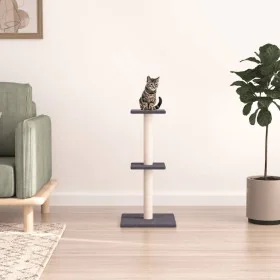 Rascador para gatos con postes de sisal gris oscuro 73 cm de , Mobiliario para gatos - Ref: Foro24-172036, Precio: 27,45 €, D...