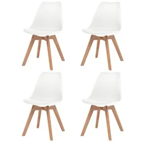 Sillas de comedor 4 unidades plástico blanco de , Sillas de comedor - Ref: Foro24-244784, Precio: 271,04 €, Descuento: %