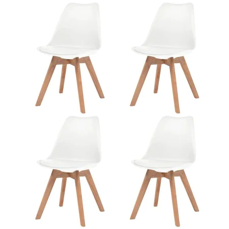 Sillas de comedor 4 unidades plástico blanco de , Sillas de comedor - Ref: Foro24-244784, Precio: 271,04 €, Descuento: %