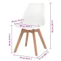 Sillas de comedor 4 unidades plástico blanco de , Sillas de comedor - Ref: Foro24-244784, Precio: 271,04 €, Descuento: %