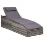 Tumbona con cojín ratán sintético gris de , Tumbonas - Ref: Foro24-46540, Precio: 246,85 €, Descuento: %