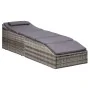 Tumbona con cojín ratán sintético gris de , Tumbonas - Ref: Foro24-46540, Precio: 246,85 €, Descuento: %