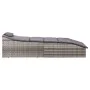 Tumbona con cojín ratán sintético gris de , Tumbonas - Ref: Foro24-46540, Precio: 246,85 €, Descuento: %