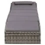 Tumbona con cojín ratán sintético gris de , Tumbonas - Ref: Foro24-46540, Precio: 246,85 €, Descuento: %