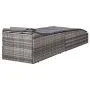 Lounger with gray synthetic rattan cushion by , Loungers - Ref: Foro24-46540, Price: 246,85 €, Discount: %