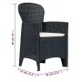 Comedor de jardín 7 piezas plástico aspecto de ratán antracita de , Conjuntos de jardín - Ref: Foro24-276128, Precio: 708,23 ...