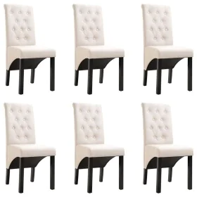 Sillas de comedor 6 unidades tela color crema de , Sillas de comedor - Ref: Foro24-276968, Precio: 565,66 €, Descuento: %
