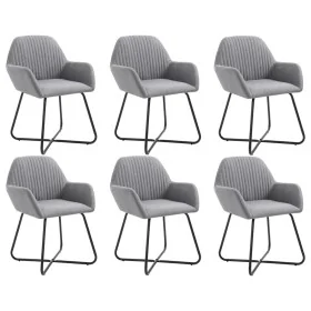 Sillas de comedor 6 unidades de tela gris claro de , Sillas de comedor - Ref: Foro24-277095, Precio: 596,66 €, Descuento: %