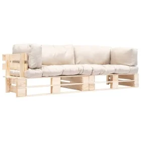 Garten-Palettensofas, 2 Stück, mit Sandkissen und Kiefernholz von , Outdoor-Sofas - Ref: Foro24-277483, Preis: 252,44 €, Raba...