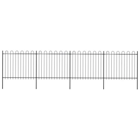 Gartenzäune mit schwarzen Stahlspeerspitzen 6,8x1,5 m von , Zaunpaneele - Ref: Foro24-277677, Preis: 305,65 €, Rabatt: %