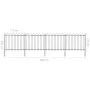 Gartenzäune mit schwarzen Stahlspeerspitzen 6,8x1,5 m von , Zaunpaneele - Ref: Foro24-277677, Preis: 305,65 €, Rabatt: %