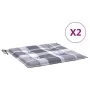 Cojines de silla de jardín 2 uds tela a cuadros gris 50x50x3 cm de , Cojines para sillas y sofás - Ref: Foro24-314071, Precio...