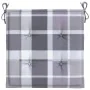 Cojines de silla de jardín 2 uds tela a cuadros gris 50x50x3 cm de , Cojines para sillas y sofás - Ref: Foro24-314071, Precio...