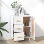 Aparador de madera contrachapada blanco brillante 69,5x34x90 cm de vidaXL, Aparadores - Ref: Foro24-812228, Precio: 92,06 €, ...
