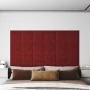 Paneles de pared 12 uds tela rojo tinto 30x30 cm 1,08 m² de , Recubrimiento de paredes - Ref: Foro24-343792, Precio: 30,71 €,...