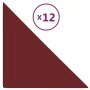 Paneles de pared 12 uds tela rojo tinto 30x30 cm 0,54 m² de , Recubrimiento de paredes - Ref: Foro24-343932, Precio: 19,21 €,...