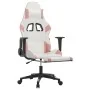 Gaming chair with massage and footrest in white and pink synthetic leather by , Gaming chairs - Ref: Foro24-345530, Price: 12...