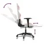 Gaming chair with massage and footrest in white and pink synthetic leather by , Gaming chairs - Ref: Foro24-345530, Price: 12...