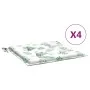Cojines de silla 4 uds tela estampado de hojas 50x50x3 cm de , Cojines para sillas y sofás - Ref: Foro24-361087, Precio: 31,8...