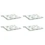 Cojines de silla 4 uds tela estampado de hojas 50x50x3 cm de , Cojines para sillas y sofás - Ref: Foro24-361087, Precio: 31,8...