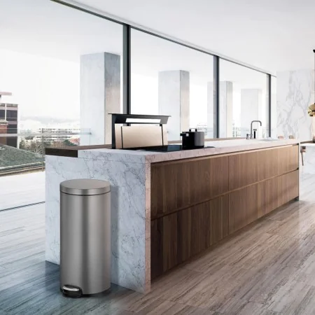 EKO Cubo de basura de pedal Serene 30 L platino de , Contenedores de residuos - Ref: Foro24-440041, Precio: 64,02 €, Descuent...