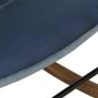 Mecedora con reposapiés lona patchwork azul vaquero de , Mecedoras - Ref: Foro24-339704, Precio: 143,37 €, Descuento: %