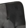 Mecedora con taburete cuero auténtico y lona negro de , Mecedoras - Ref: Foro24-339710, Precio: 120,89 €, Descuento: %