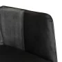 Mecedora con taburete cuero auténtico y lona negro de , Mecedoras - Ref: Foro24-339710, Precio: 120,89 €, Descuento: %