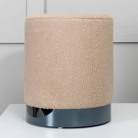 Venture Home Puf Benji felpa beige y negro 35x35x42,5 cm de , Otomanas - Ref: Foro24-444794, Precio: 47,14 €, Descuento: %