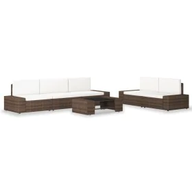 Gartenmöbel-Set, 6-teilig, aus braunem Kunst-Rattan. von , Gartensets - Ref: Foro24-3054588, Preis: 582,72 €, Rabatt: %